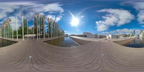 Nations Park Lisbon 360vr Video stock 219808661