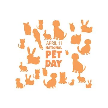 NATIOONAL PET DAY Stock Illustration