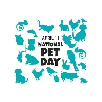 NATIOONAL PET DAY Stock Illustration