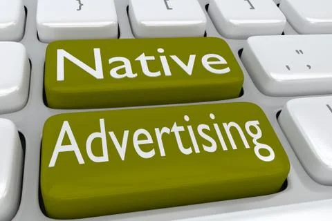Native Advertising concept Stock Illustration