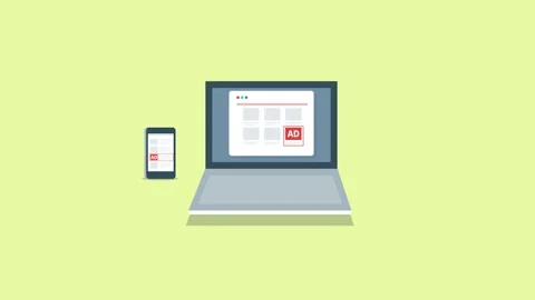 Native advertising cross device audience targeting concept. 動画素材 186946440