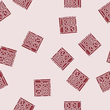 Native advertising glyph seamless pattern Stock Illustration