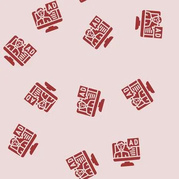 Native advertising glyph vector seamless pattern イラスト素材