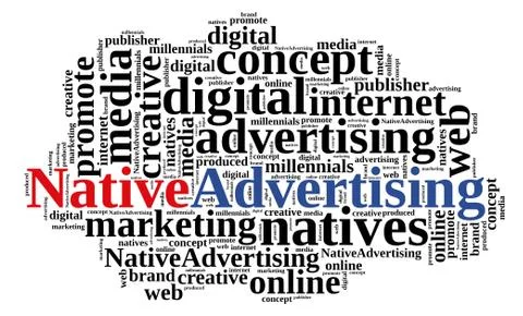 Native advertising. Stock Illustration