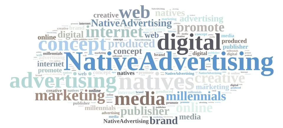 Native advertising. Stock Illustration