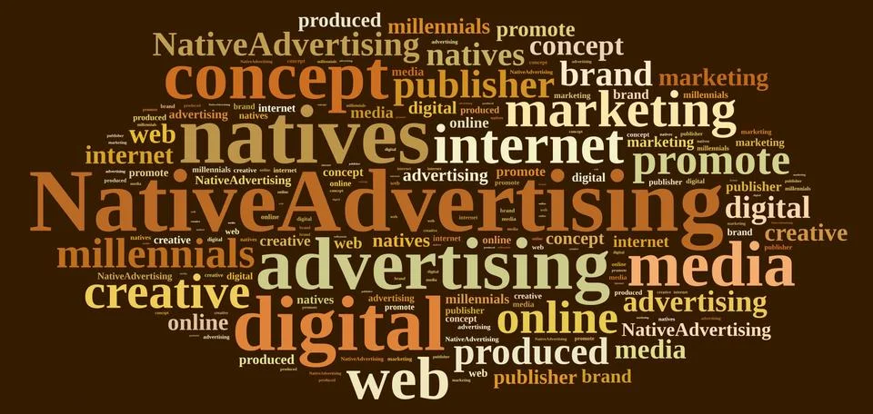 Native advertising. Stock Illustration