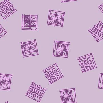 Native advertising line seamless pattern Stock Illustration