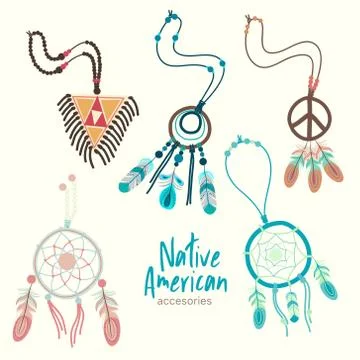 Native american accesories Stock Illustration