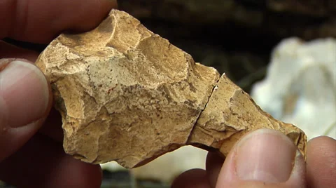 Native American ancient rare spearpoint Stock Footage 37120559