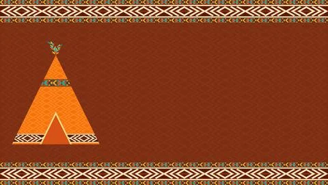 Native american day background design 库存插图