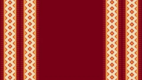 Native American Day Background with Traditional Ethnic Geometric Pattern Bo.. Stock Footage 342329641