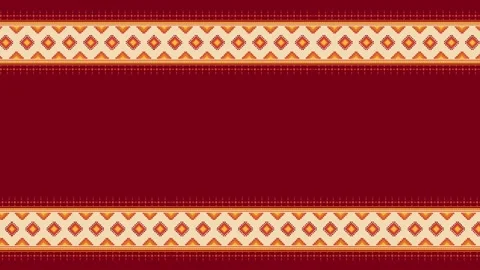 Native American Day Background with Traditional Ethnic Geometric Pattern Bo.. Stock Footage 342330243