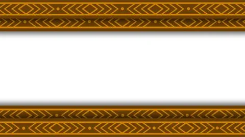 Native American Day Banner Frame with Traditional Tribal Geometric Pattern .. Stock Illustration