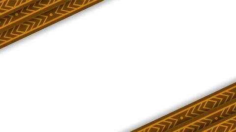 Native American Day Border Background with Indigenous Pattern. Stock Illustration