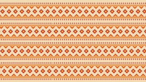Native American Day Ethnic Geometric Pattern Background with Warm Orange an.. Stock Footage 342331380