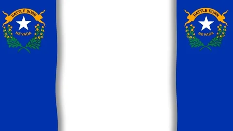 Native American Day Nevada State Flag Frame Background Loop. Stock Footage 342328674