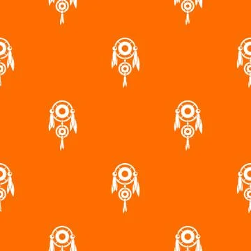 Native american dreamcatcher pattern seamless イラスト素材