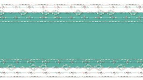 Native American ethnic border pattern background banner with teal green fra.. Stock Illustration