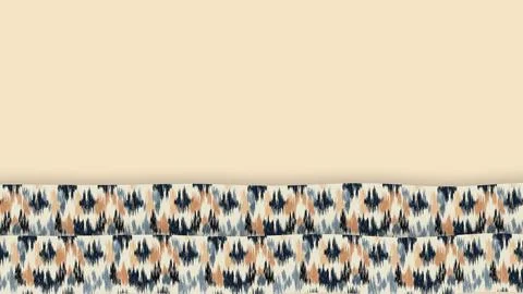 Native american ethnic geometric pattern border on beige background with co.. Stock Illustration