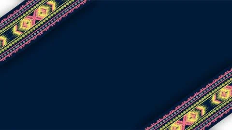 Native american ethnic pattern background with traditional geometric embroi.. Stockfoto's