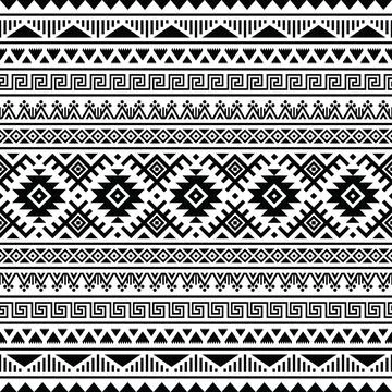 Native American ethnic pattern. Traditional motif Seamless Aztec pattern. Stock Illustration