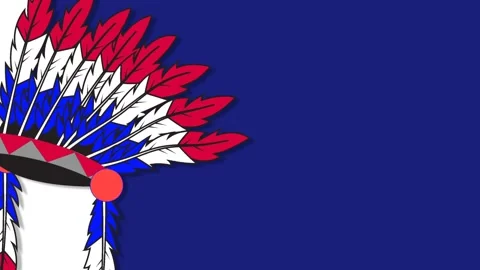 Native American Feather Headdress Background for Heritage Day Celebration V.. Stock Footage 345565710