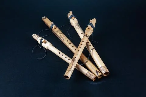 Native american flutes Stock-Fotos