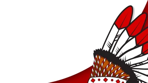 Native American Heritage Day Background Illustration with Copy Space featur.. Stock Footage 345564883