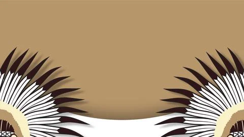 Native American heritage day vector background featuring traditional feathe.. Stock Illustration