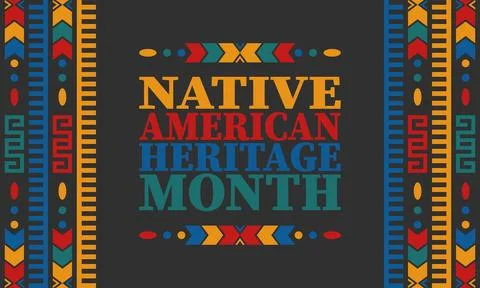Native American Heritage Month. American Indian authentic. Pattern. Vector art Stock Illustration