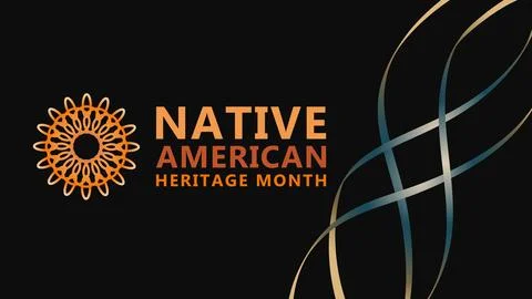Native American Heritage Month. Background design with abstract ornaments Stock Illustration