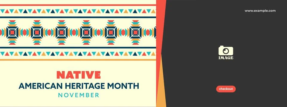 Native American Heritage Month. pattern design for greetings, backgrounds, .. Stock Illustration