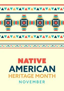 Native American Heritage Month. pattern design for greetings, backgrounds, .. Stock Illustration