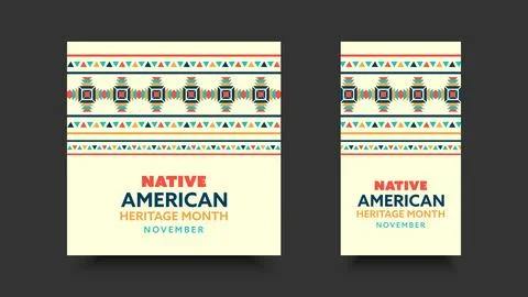 Native American Heritage Month. pattern design for greetings, backgrounds, .. Stock Illustration