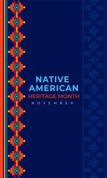 Native american heritage month. Vector banner, poster, card, content design Stock Illustration