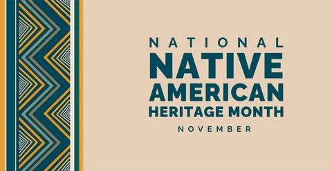 Native american heritage month. Vector banner post design Stock-Illustration