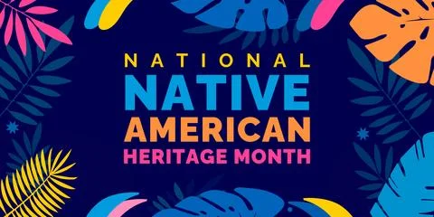 Native american heritage month. Vector banner post design Stock Illustration