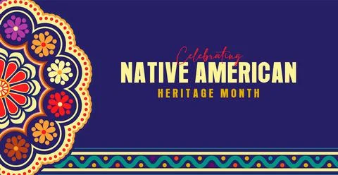 Native american heritage month. Vector banner post design Stock Illustration