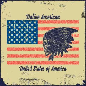 Native american illustration Stock Illustration
