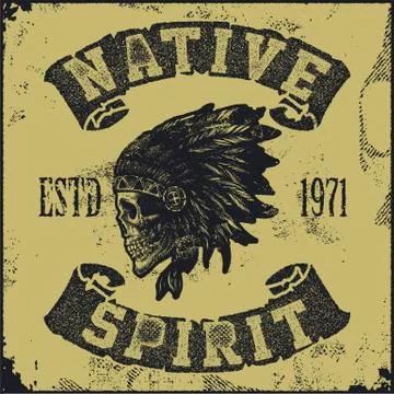 Native american illustration Stock Illustration