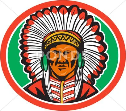 Native american indian chief headdress Stock Illustration