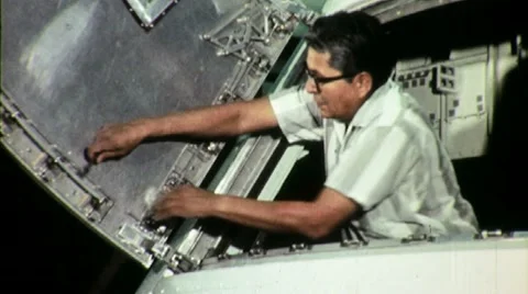 Native American Indian Man Scientist Aerospace 1960s Vintage Film Movie 1507 Stock Footage