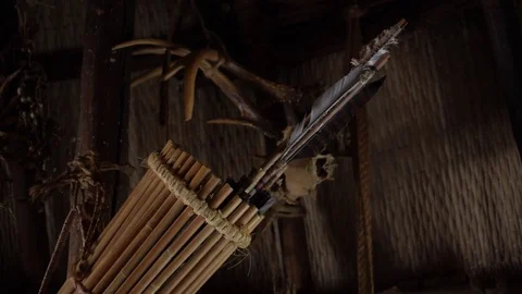 Native American Indian - Quiver with arrows Stock Footage 80742598