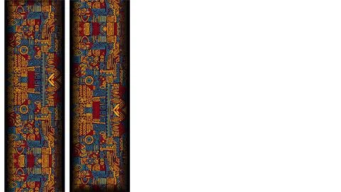 Native American Indigenous Geometric Pattern Vertical Banner Background Vec.. Stock Illustration