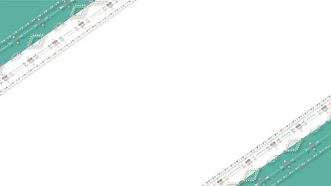 Native American Indigenous Pattern Frame with White Copy Space Background. Stock Illustration