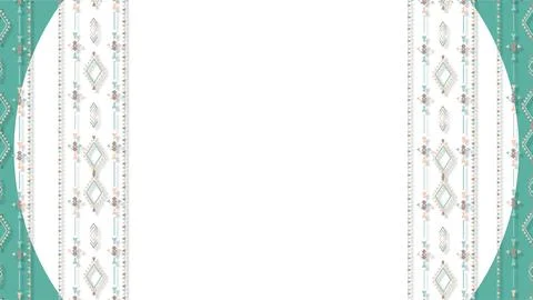 Native American indigenous tribal pattern frame background template with bl.. Stock Illustration
