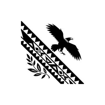 Native american inspired pattern border Illustrazione stock