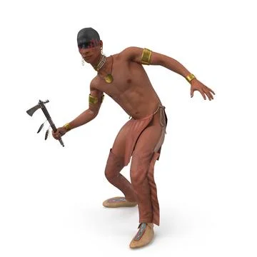 Native American Iroquois 3D rendering Stock Illustration