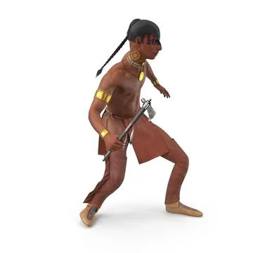 Native American Iroquois 3D rendering Stock Illustration