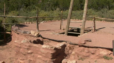 Native American Kiva Stock Footage 531798